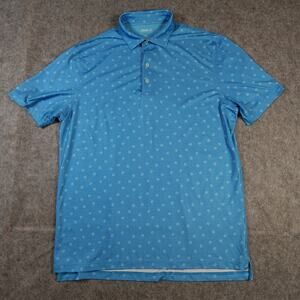 Johnnie-O Shirt Mens Large Golf Performance Knit Short Sleeve Pocket Logo UPF